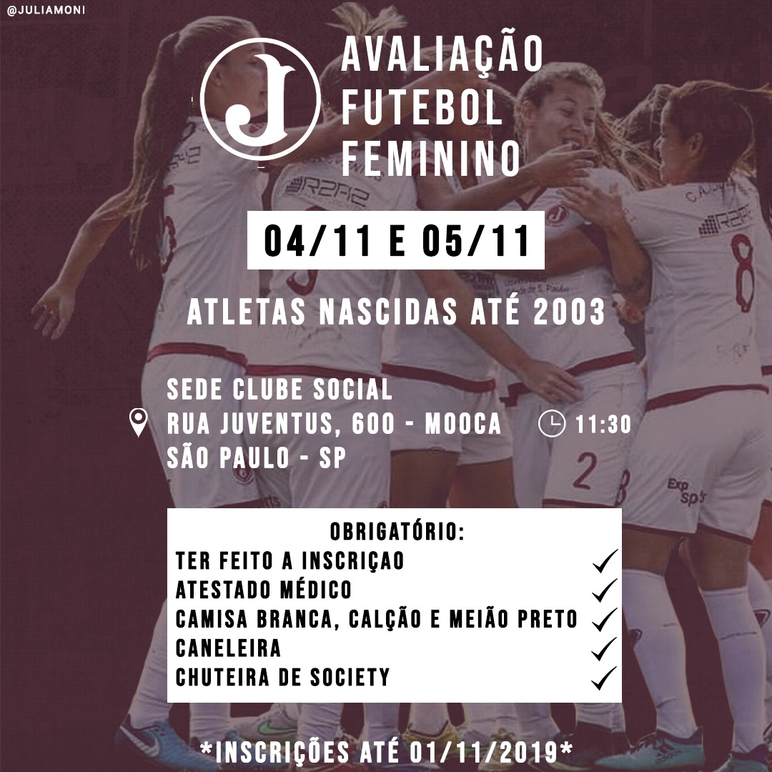 Juventus realiza avaliação para a Série A2 do Brasileiro Feminino