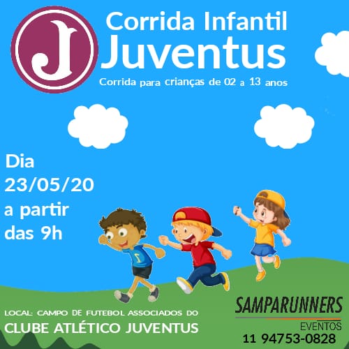 Juventus e  Samparunners promovem Corrida Infantil em Maio