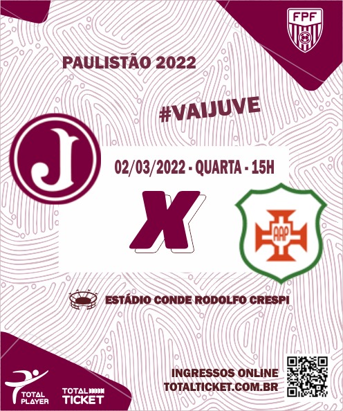 Ingressos - Juventus  x Portuguesa Santista - 11ª Rodada Paulista A2